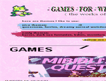 Tablet Screenshot of gamesforweirdpeople.com
